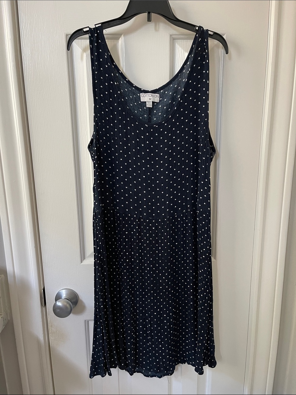 Cotton On Navy Dress with White Polka Dots